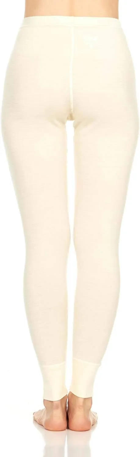100% Merino Wool Women's Base Layer Bottoms - Thermal Underwear - No Itch Renewable Fabric