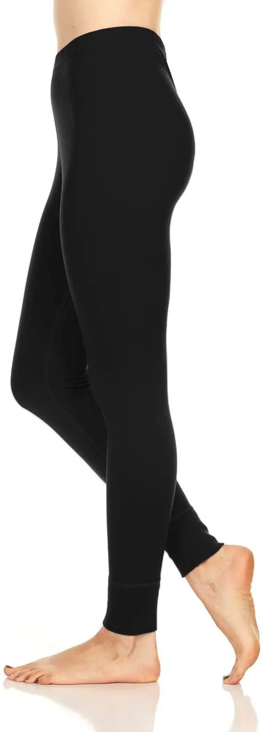 100% Merino Wool Women's Base Layer Bottoms - Thermal Underwear - No Itch Renewable Fabric