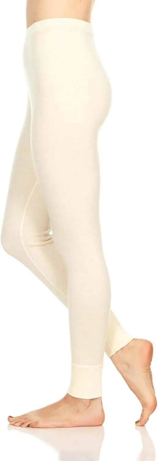 100% Merino Wool Women's Base Layer Bottoms - Thermal Underwear - No Itch Renewable Fabric
