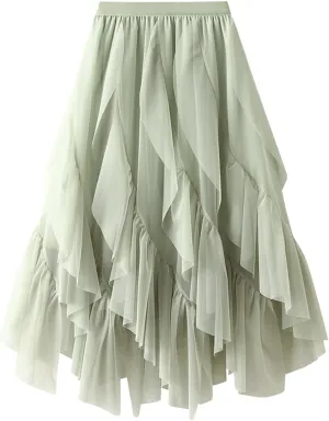 2023 Summer Beach Skirts Womens Women's A Line Pleated Cheer Skirt Elastic Waistband High Waist Midi Skirts