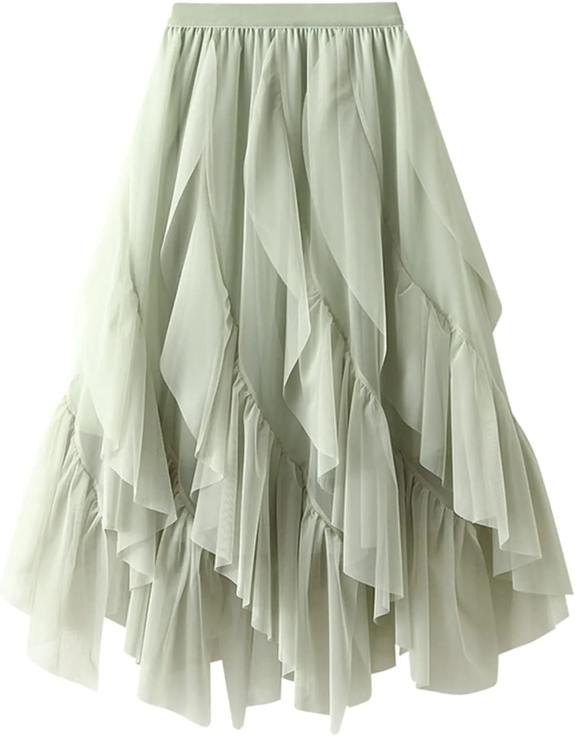 2023 Summer Beach Skirts Womens Women's A Line Pleated Cheer Skirt Elastic Waistband High Waist Midi Skirts