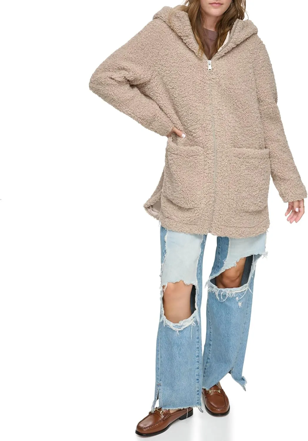 Andrew Marc Women's Seneca Faux Fur Teddy Coat