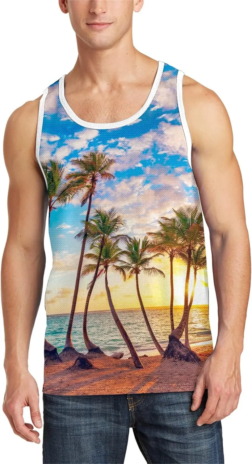 Asylvain 3D Tank Tops for Men Women Cool Design Graphic Sleeveless Shirts Summer Tops