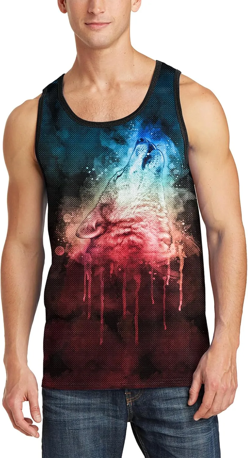 Asylvain 3D Tank Tops for Men Women Cool Design Graphic Sleeveless Shirts Summer Tops