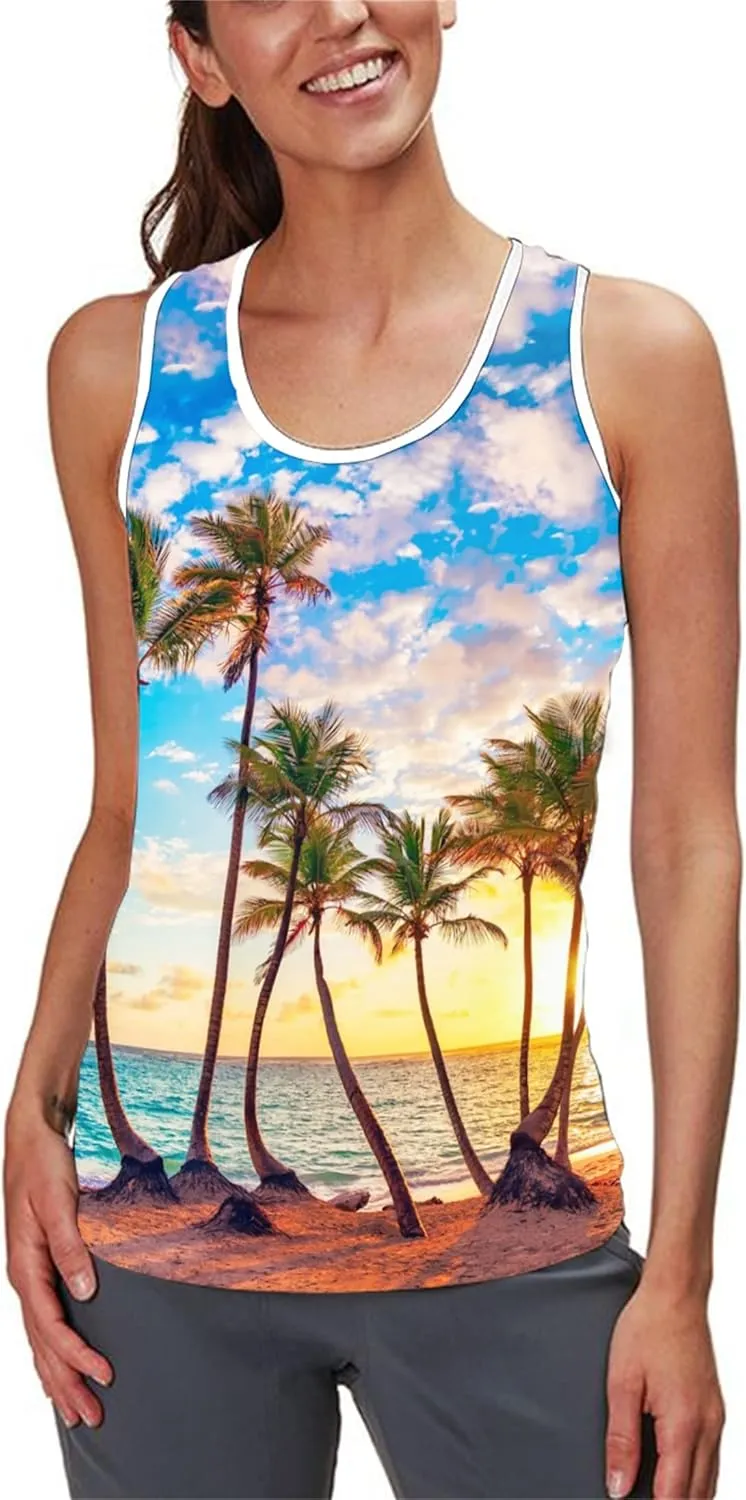Asylvain 3D Tank Tops for Men Women Cool Design Graphic Sleeveless Shirts Summer Tops