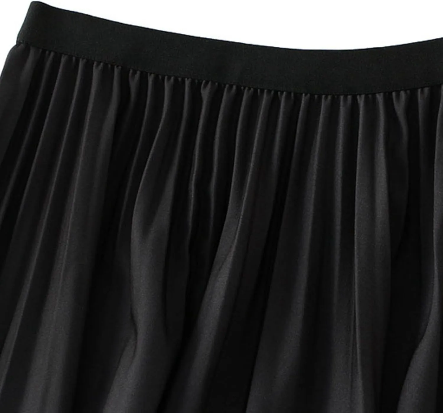 Black Skirt for Women Women's High Waisted Slim Gradient Pleated A Line Skirt Fashion Polka Dot Print Midi Skirt