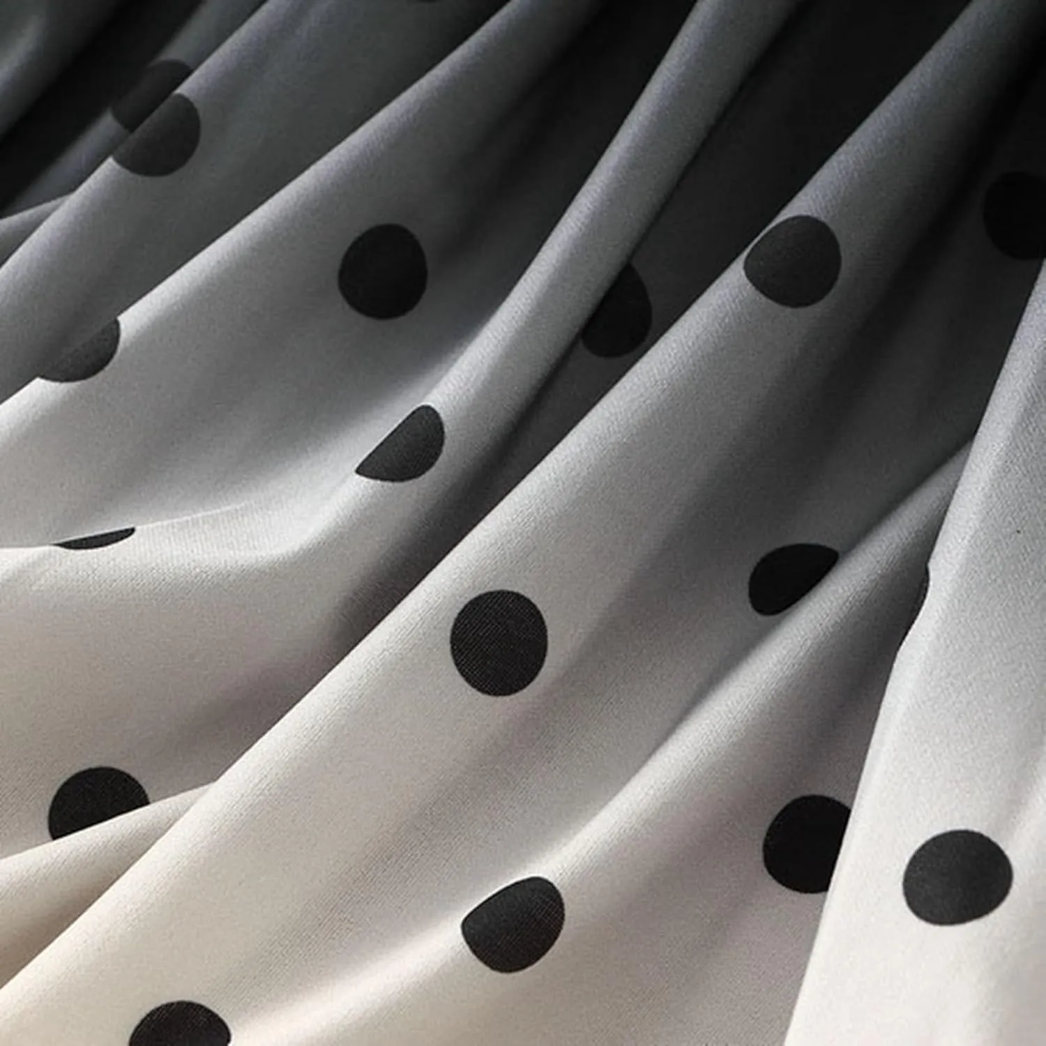 Black Skirt for Women Women's High Waisted Slim Gradient Pleated A Line Skirt Fashion Polka Dot Print Midi Skirt