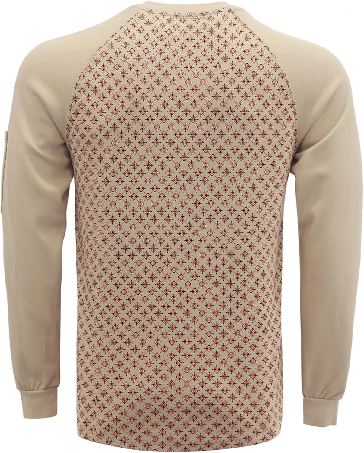 BOCOMAL FR Shirts Flame Resistant Henley Printed and Camo Two Tone 7oz Men's Fire Retardant Work Shirts
