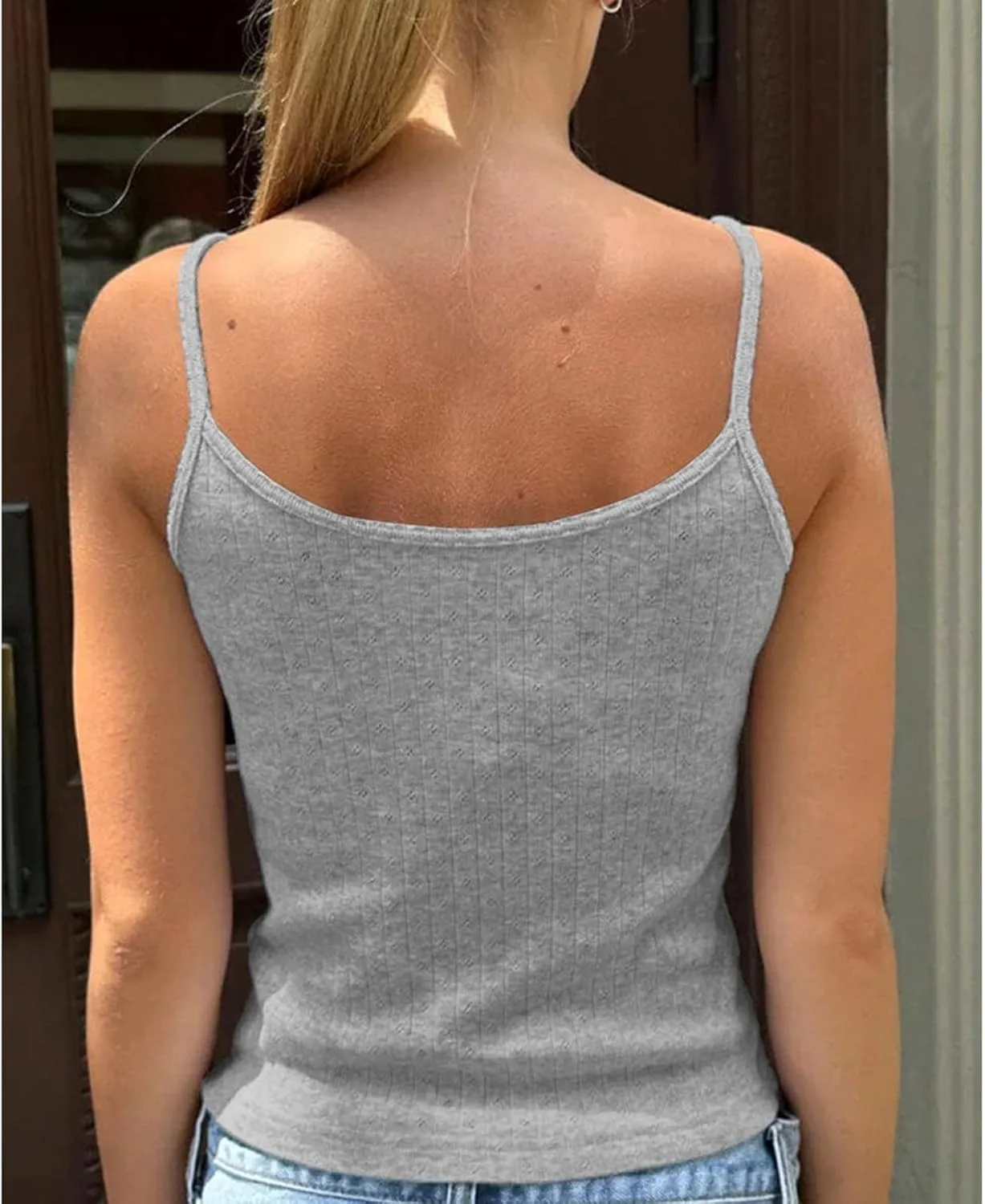 Camisole with Bowtie Front Womens Slim Fit Crop Tops Vintage Spaghetti Strap Camisole Tank Tops