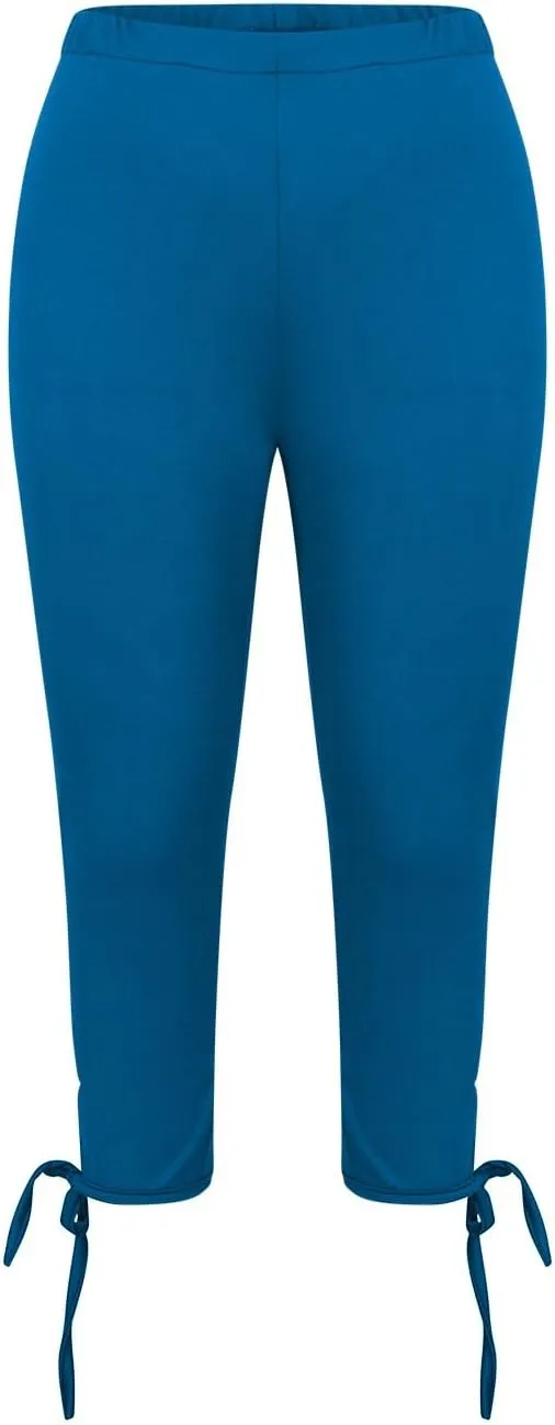 Capri Leggings for Women Tummy Control Knee Length Cropped Pants Casual Solid Cutout Yoga Short Solid Lounge Pajams