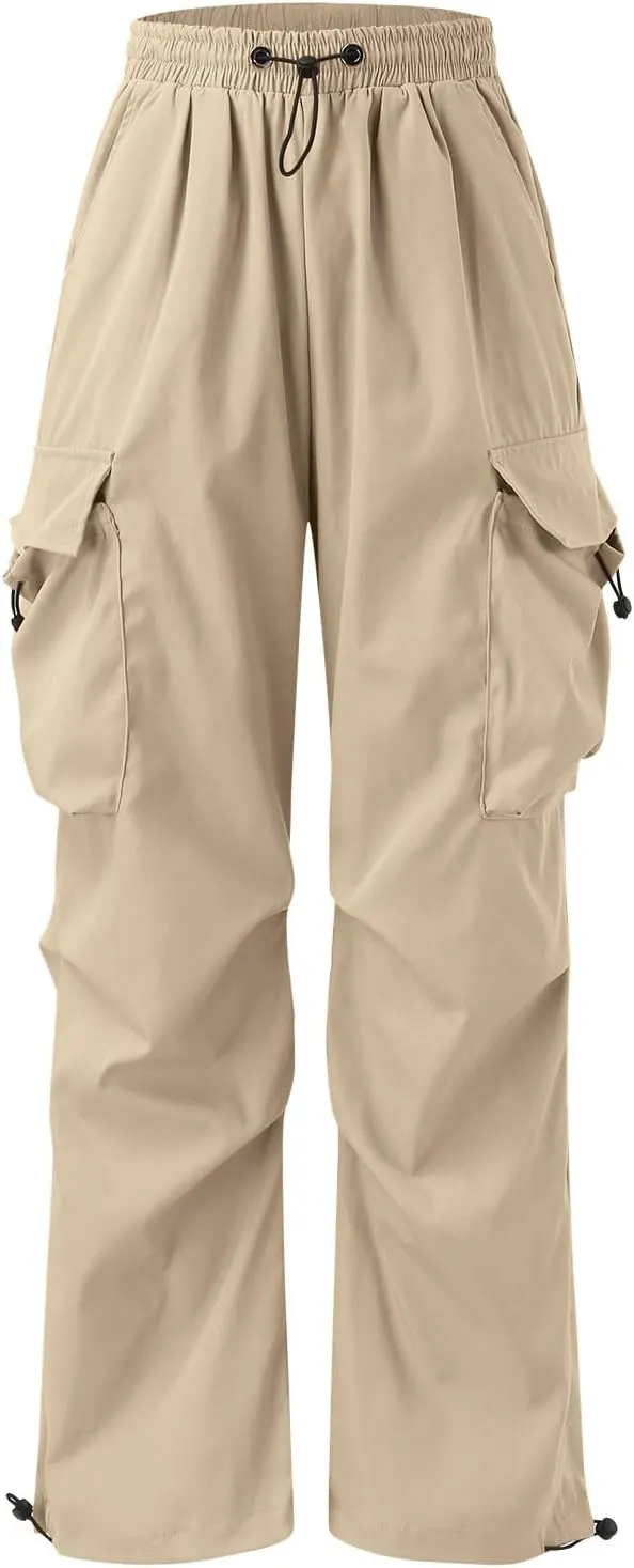 Cargo Pant for Men Casual Work Pant Drawstring Elastic Waist Cotton Stretch Sweatpants with Pockets