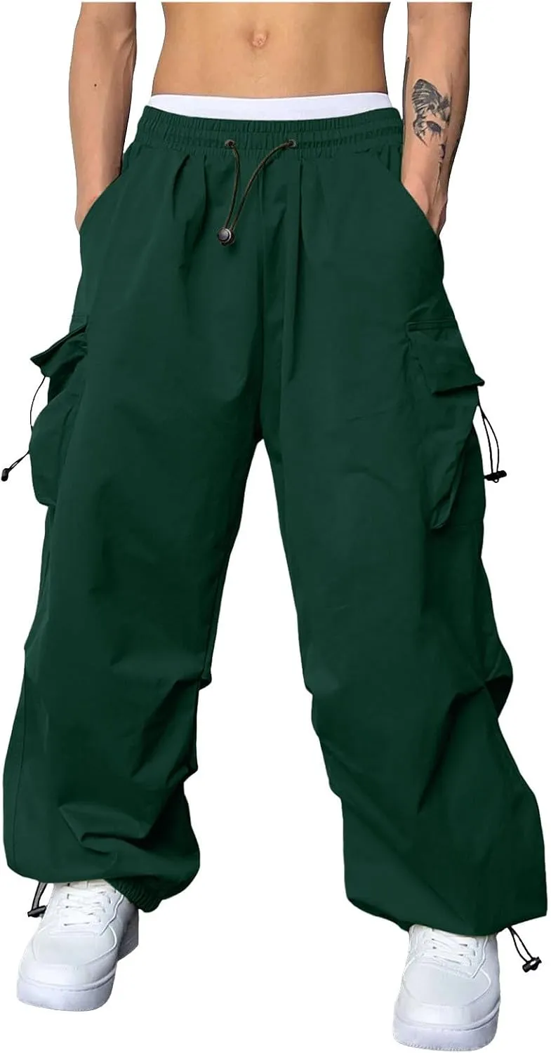 Cargo Pant for Men Casual Work Pant Drawstring Elastic Waist Cotton Stretch Sweatpants with Pockets
