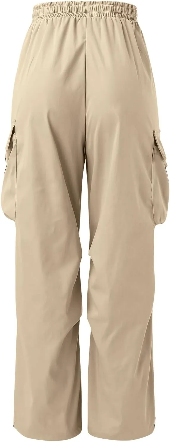 Cargo Pant for Men Casual Work Pant Drawstring Elastic Waist Cotton Stretch Sweatpants with Pockets