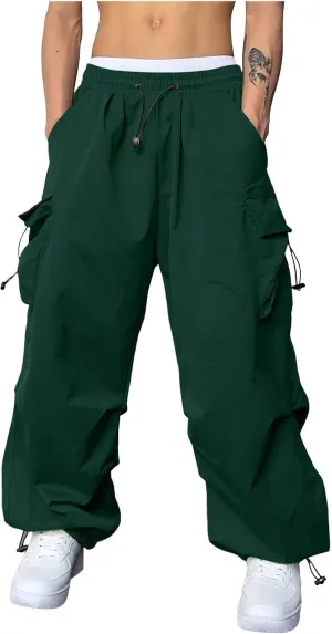 Cargo Pant for Men Casual Work Pant Drawstring Elastic Waist Cotton Stretch Sweatpants with Pockets