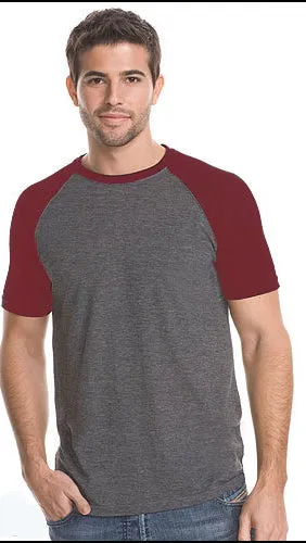 COTTON SHEER CREW NECK SHORT SLEEVE RAGLAN  - Closoeut