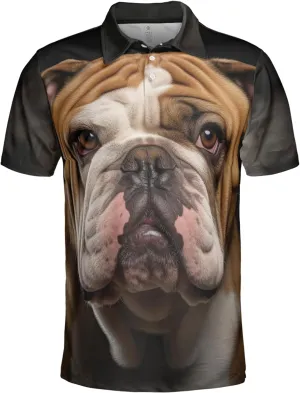 Dog Face Polo Shirts for Men - Dog Breed Mens Quick Dry Short Sleeve Polo Shirts Series 19
