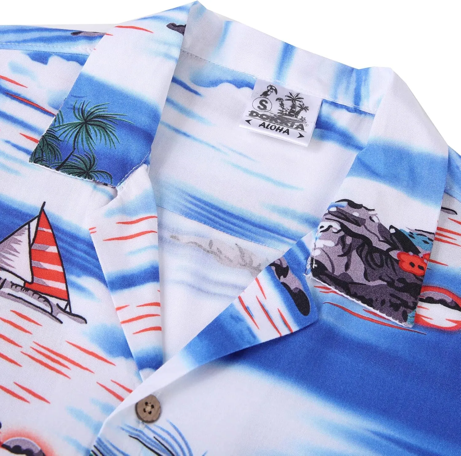 DOKKIA Women's Hawaiian Shirt Blouses Tropical Aloha Casual Floral Work Luau Party Short Sleeve Tops