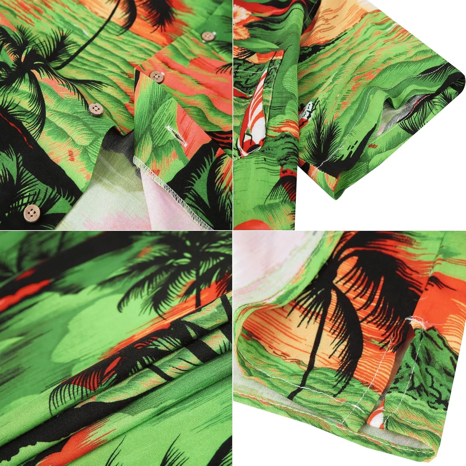 DOKKIA Women's Hawaiian Shirt Blouses Tropical Aloha Casual Floral Work Luau Party Short Sleeve Tops