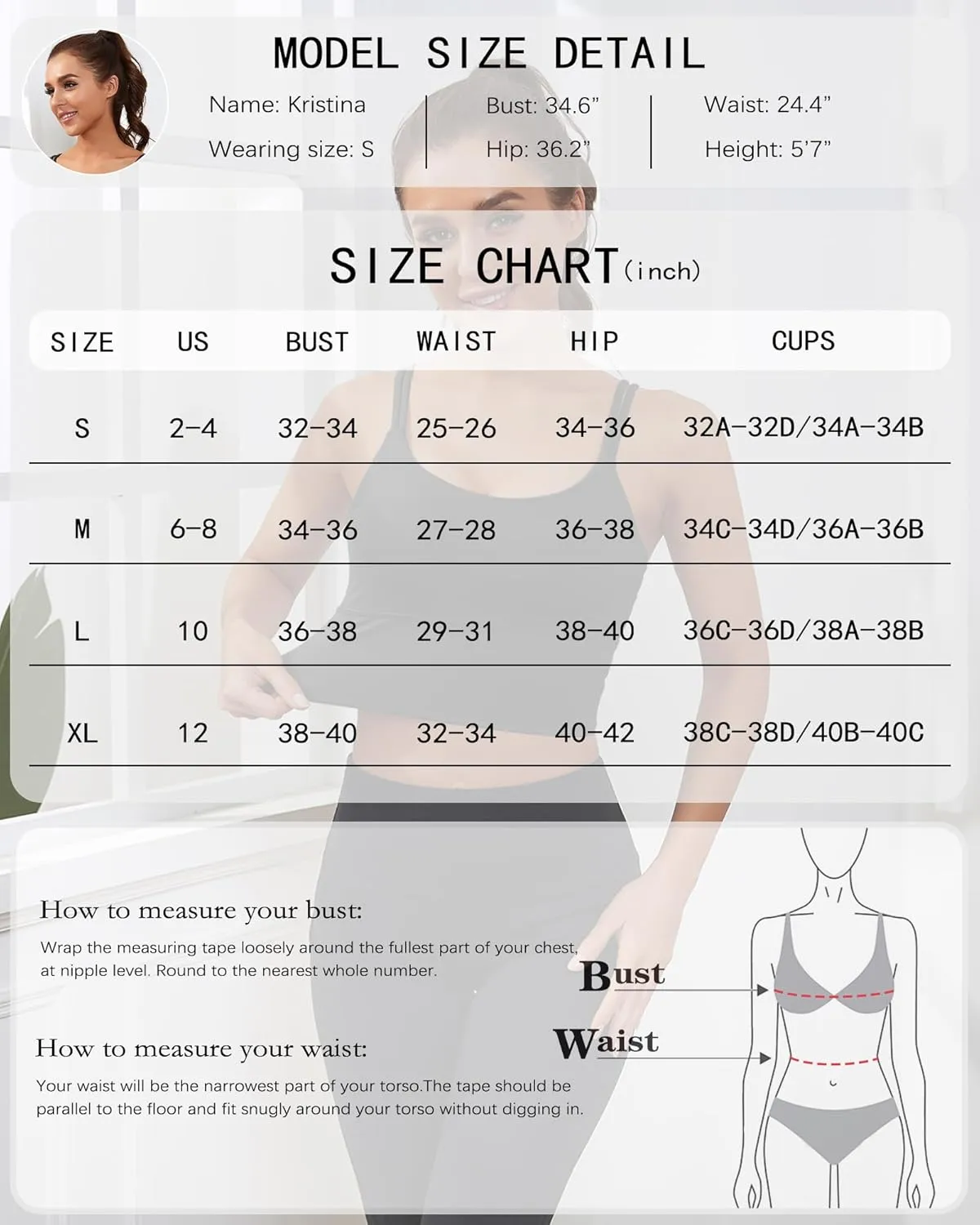 Everrysea Sports Bras for Women High Support Longline Workout Tank Tops Built in Bra Strappy Yoga Padded Crop Top