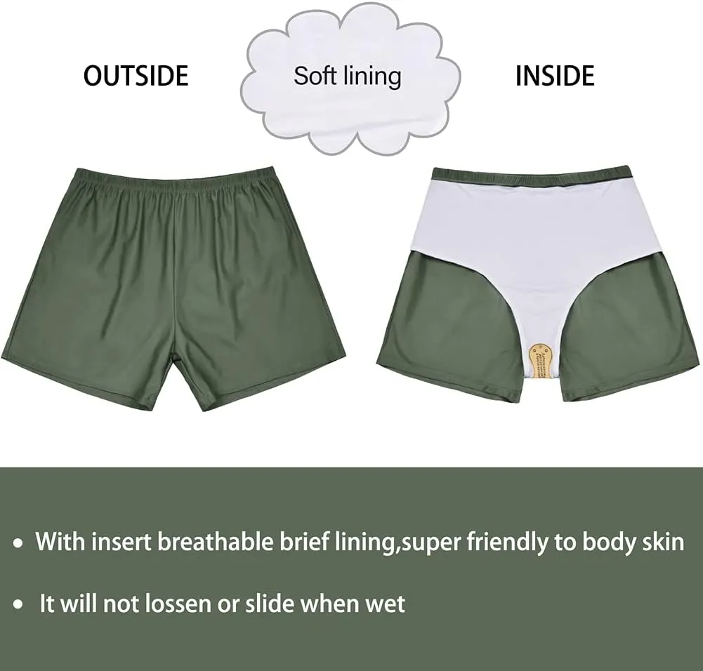 Firpearl Women's Swim Board Shorts UPF 50  Sport Boyleg Swim Trunk Swimsuit Bottoms