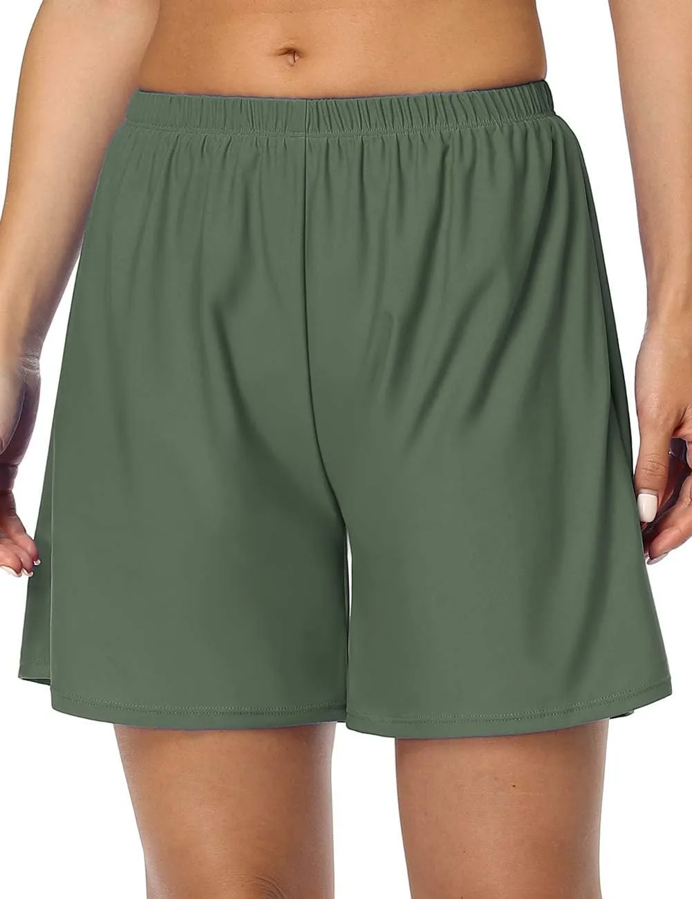 Firpearl Women's Swim Board Shorts UPF 50  Sport Boyleg Swim Trunk Swimsuit Bottoms