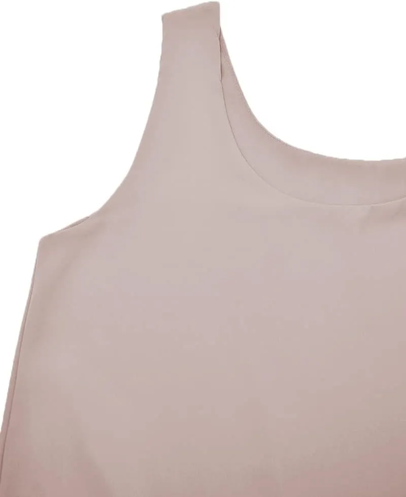 Floral Find Women's Chiffon Layered Tank Tops Summer Sleeveless Round Neck Blouses Shirts