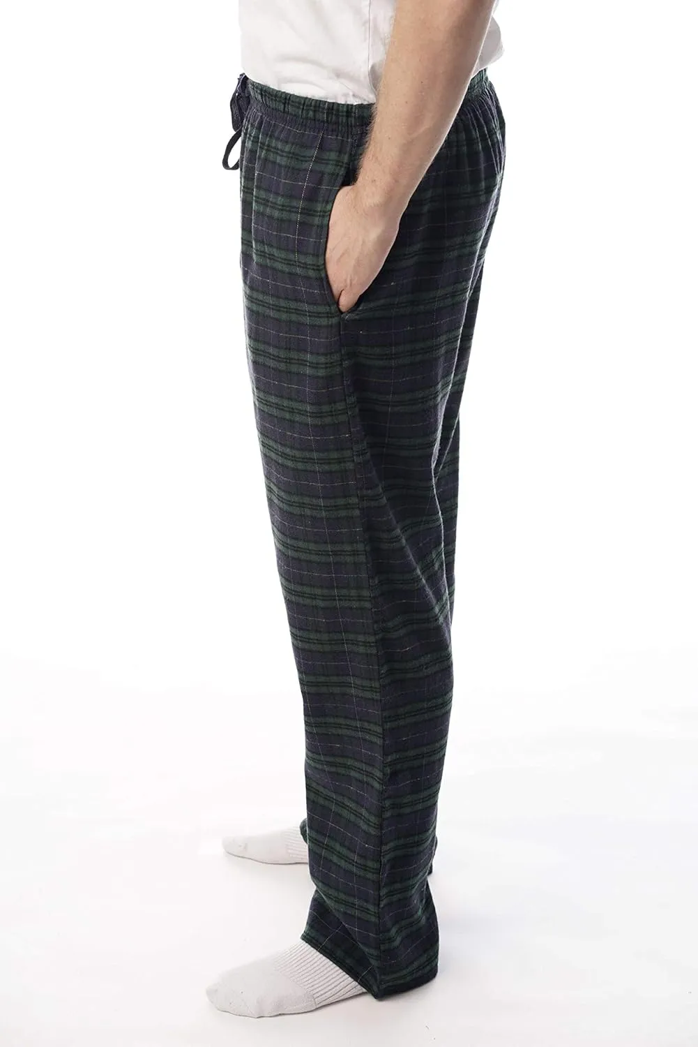 #followme Men's Flannel Pajamas - Plaid Pajama Pants for Men - Lounge & Sleep PJ Bottoms