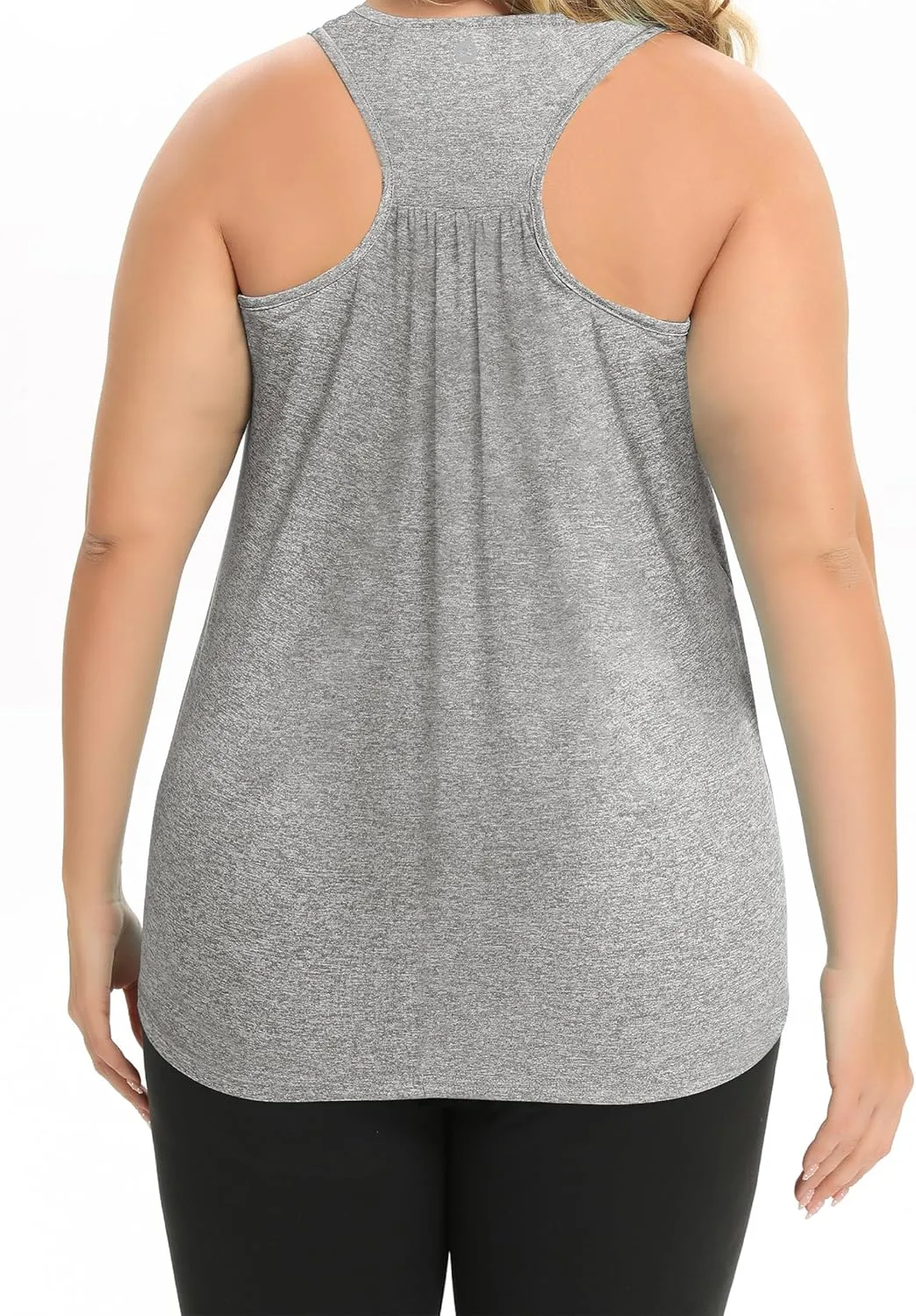 FOREYOND Women's Plus Size Workout Tank Tops Racerback Athletic Flowy Tops Yoga Running Sleevelss Summer Shirts Loose