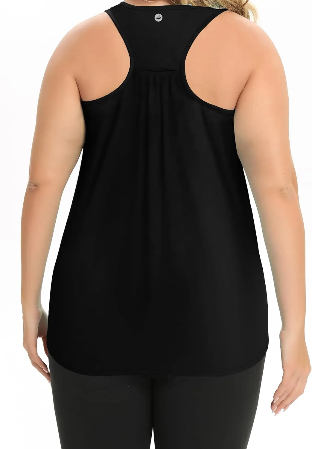 FOREYOND Women's Plus Size Workout Tank Tops Racerback Athletic Flowy Tops Yoga Running Sleevelss Summer Shirts Loose