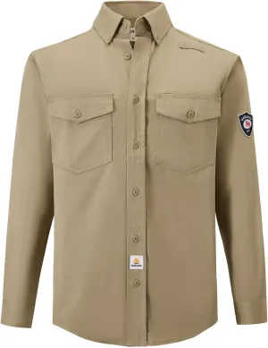 FR Shirts for Men 6.5OZ Welding Shirt Pearl Snap Light Weight Flame Resistant Shirts CAT2/NFPA2112