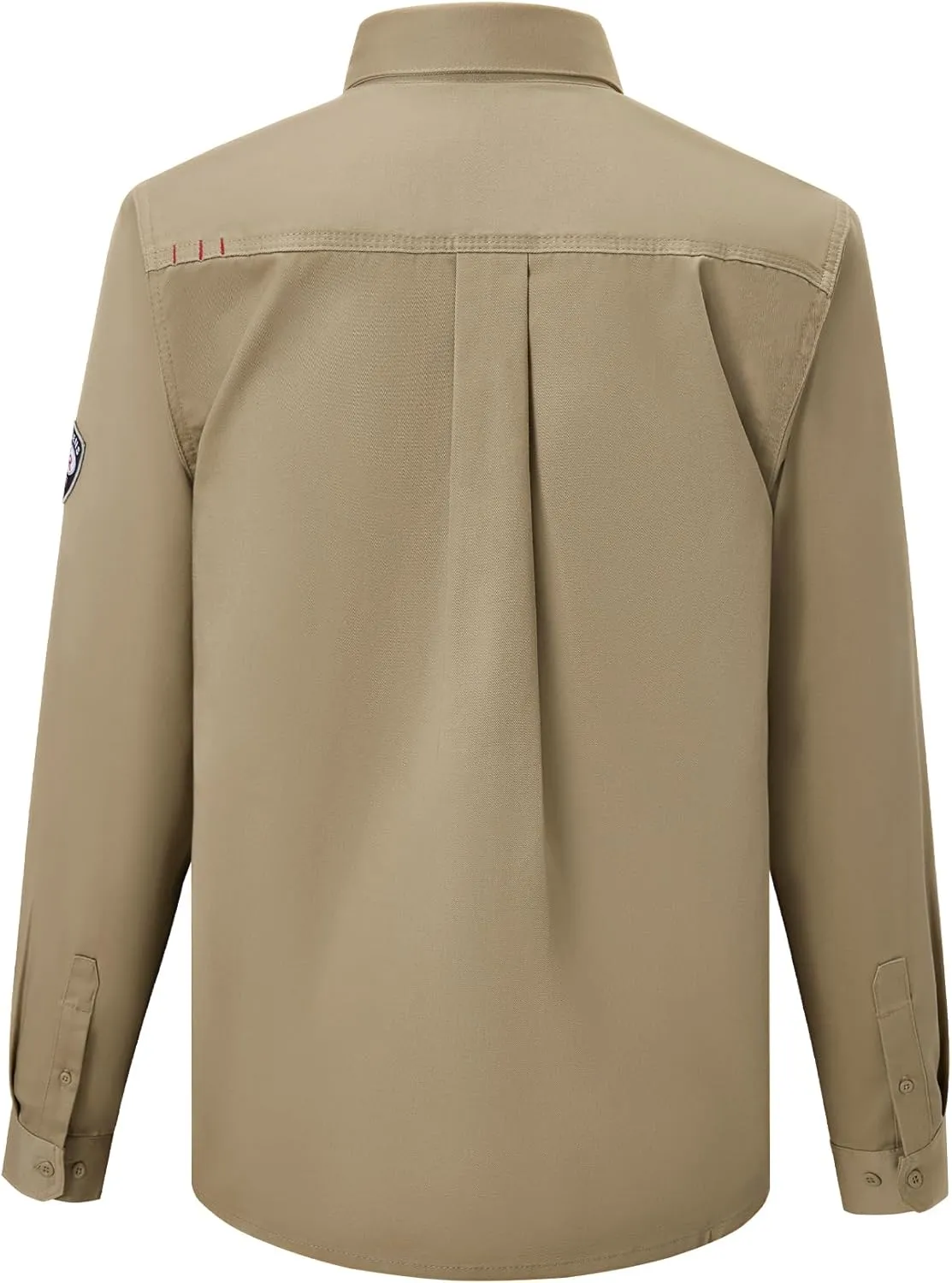 FR Shirts for Men 6.5OZ Welding Shirt Pearl Snap Light Weight Flame Resistant Shirts CAT2/NFPA2112
