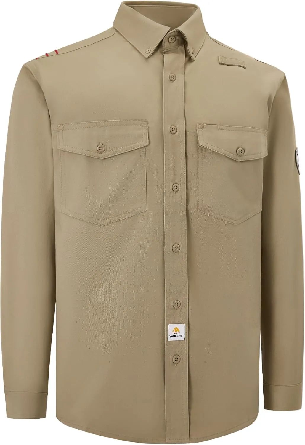 FR Shirts for Men 6.5OZ Welding Shirt Pearl Snap Light Weight Flame Resistant Shirts CAT2/NFPA2112