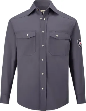 FR Shirts for Men 6.5OZ Welding Shirt Pearl Snap Light Weight Flame Resistant Shirts CAT2/NFPA2112