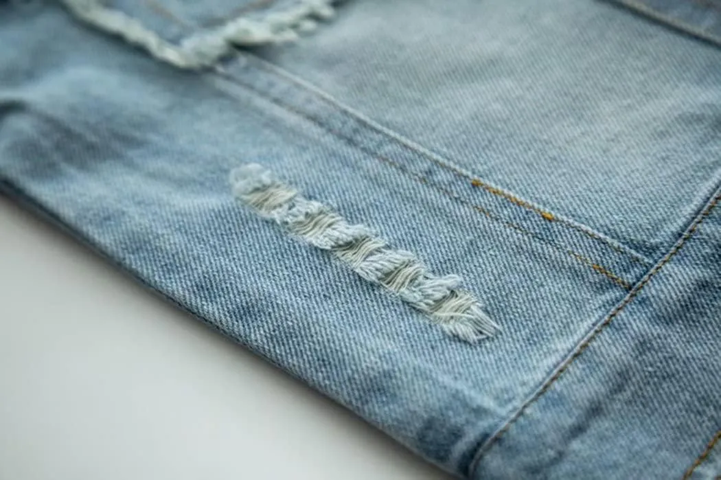 Girls' Pearls Denim Jacket Outerwear