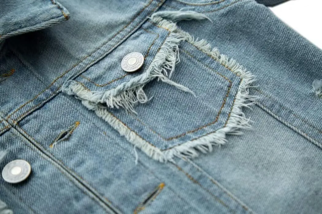 Girls' Pearls Denim Jacket Outerwear