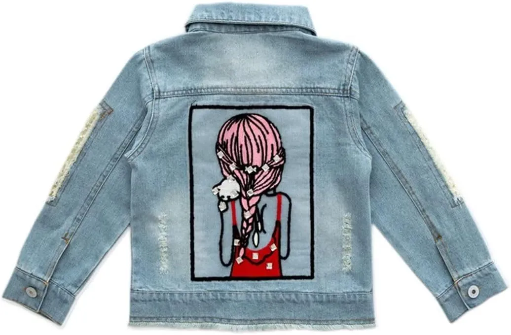 Girls' Pearls Denim Jacket Outerwear