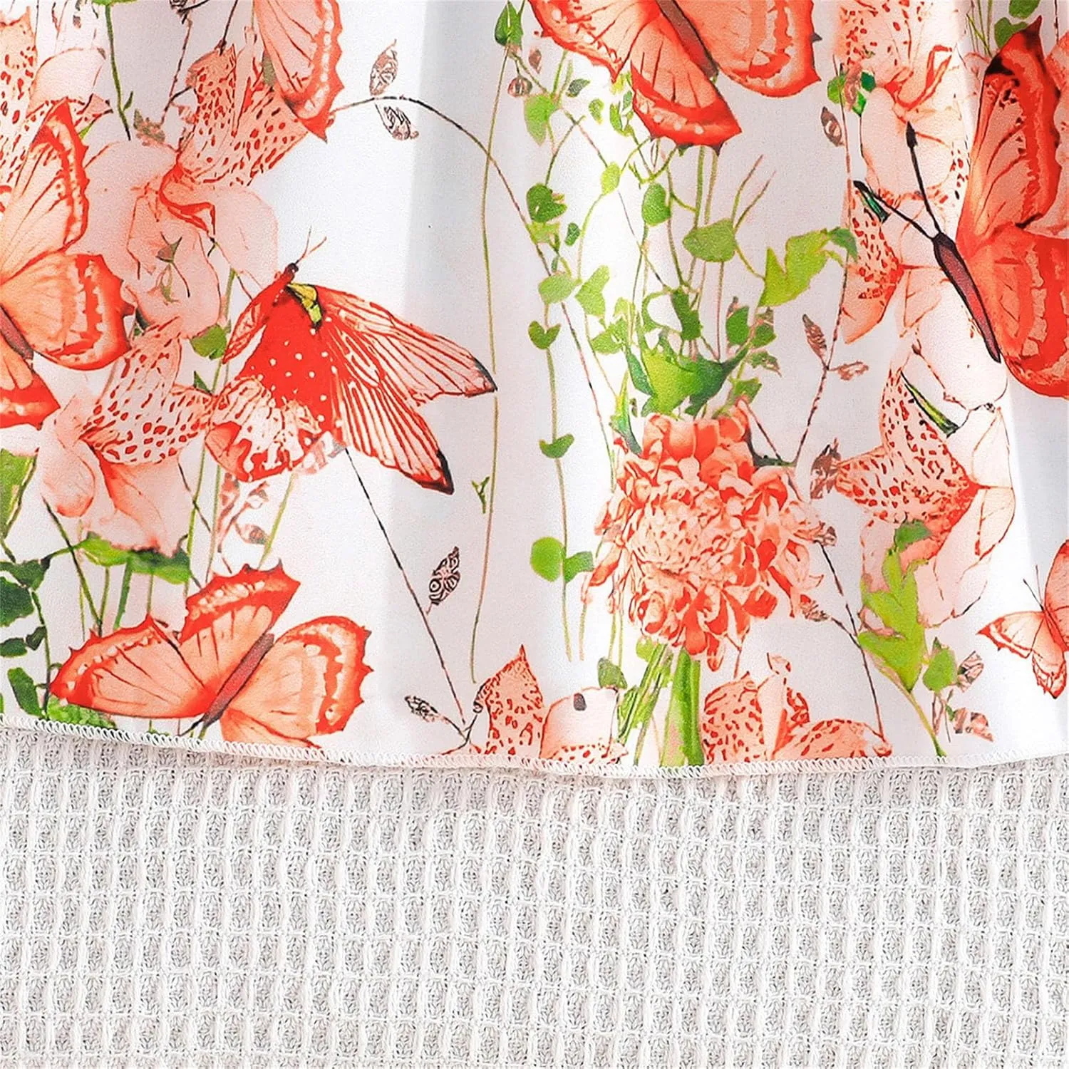 Girls Summer Dress Cute Ruffle Sleeve Crewneck Floral Print Bow Waisted Dresses A Line Birthday Party Dress 3-8 Years