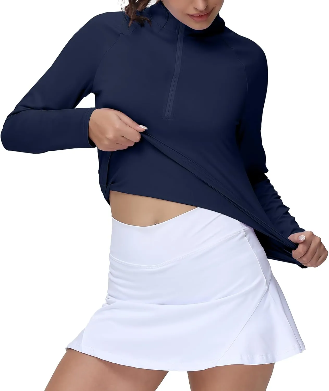 Golf Shirts for Woman UPF 50  Sun Protection Quick Dry Lightweight Long Sleeve Polo Shirts for Woman Rash Guard
