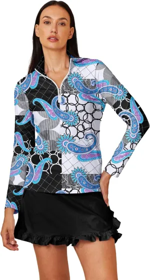 Golf Shirts for Woman UPF 50  Sun Protection Quick Dry Lightweight Long Sleeve Polo Shirts for Woman Rash Guard