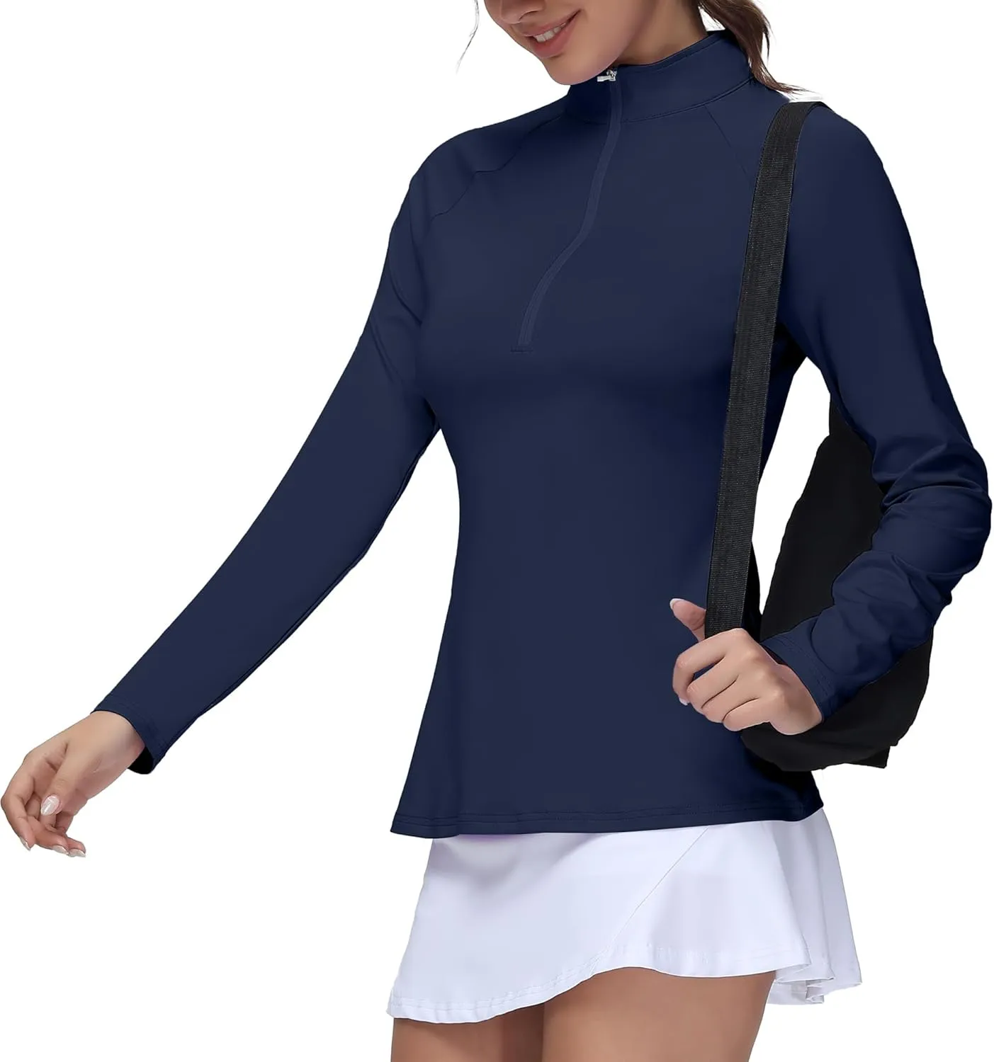 Golf Shirts for Woman UPF 50  Sun Protection Quick Dry Lightweight Long Sleeve Polo Shirts for Woman Rash Guard