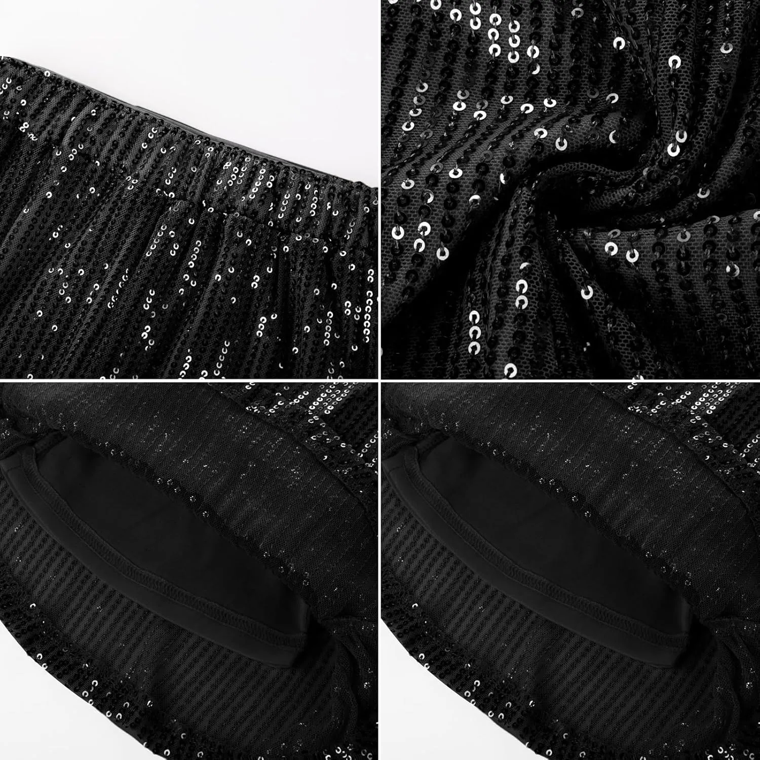 GRACE KARIN Girls Sequin Pants Sparke Trouser Glitter Dance Bell Bottoms 5-14