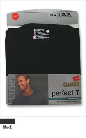 Hanes Men's Perfect T Crew Shirt 2 Pk
