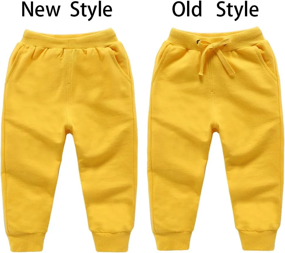 HAXICO Unisex Kids Solid Cotton Elastic Waist Winter Pants Toddler Baby Bottoms Active Sweatpants