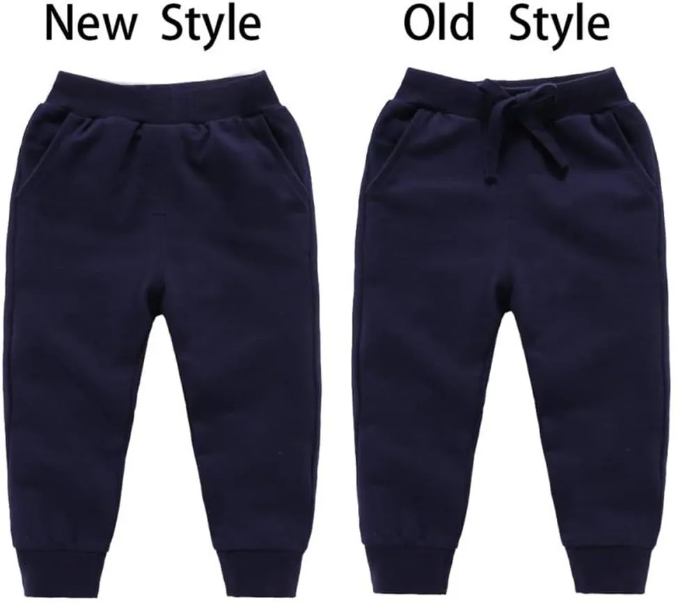 HAXICO Unisex Kids Solid Cotton Elastic Waist Winter Pants Toddler Baby Bottoms Active Sweatpants