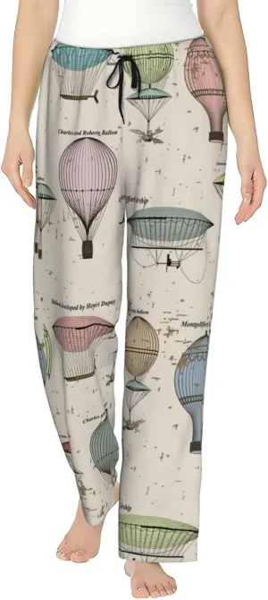Hot Air Balloon Women'S Pajama Pants Lounge Pj Bottoms Sleep Pants With Pockets