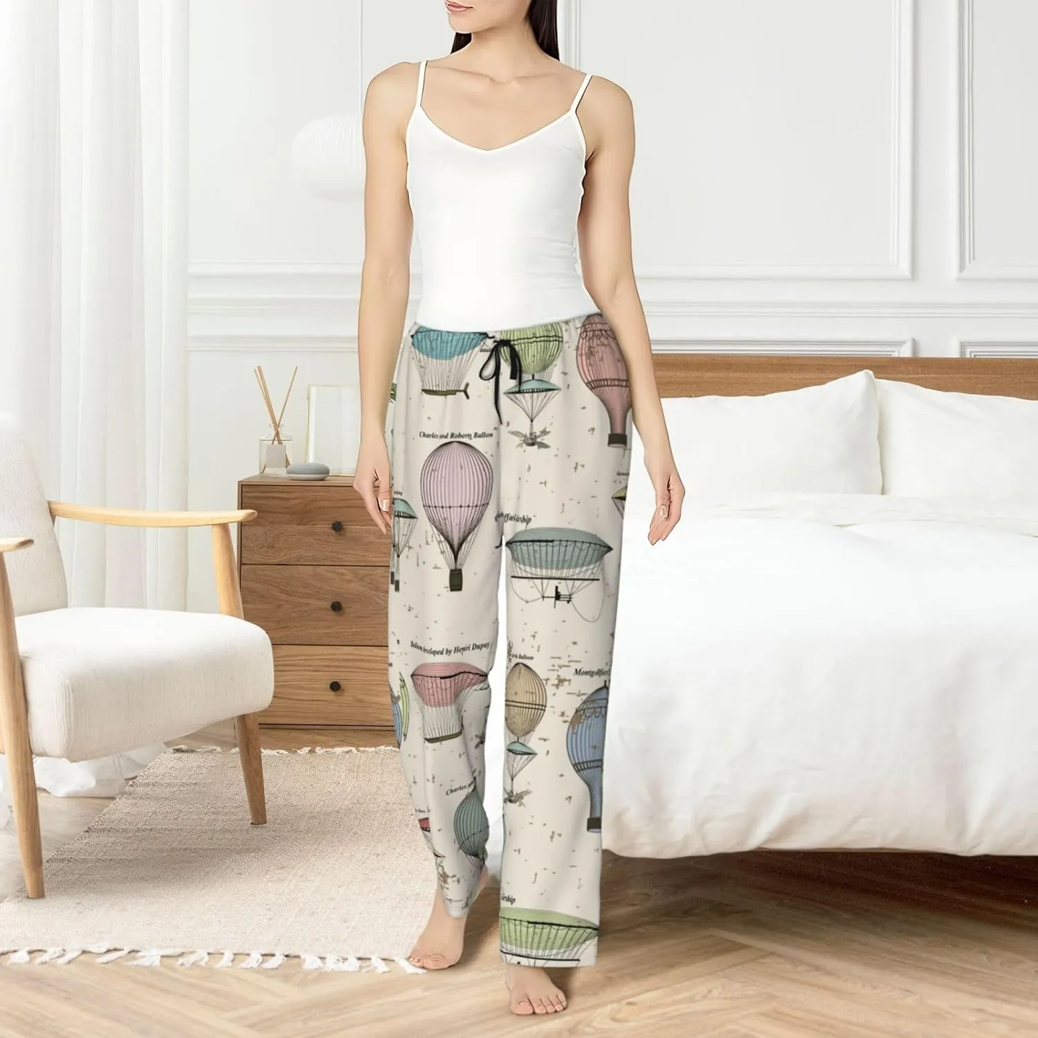 Hot Air Balloon Women'S Pajama Pants Lounge Pj Bottoms Sleep Pants With Pockets