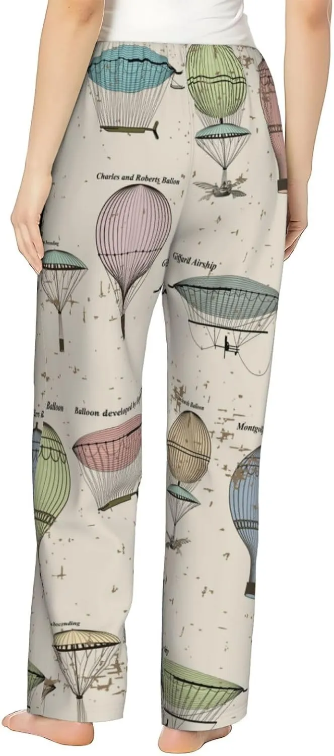 Hot Air Balloon Women'S Pajama Pants Lounge Pj Bottoms Sleep Pants With Pockets