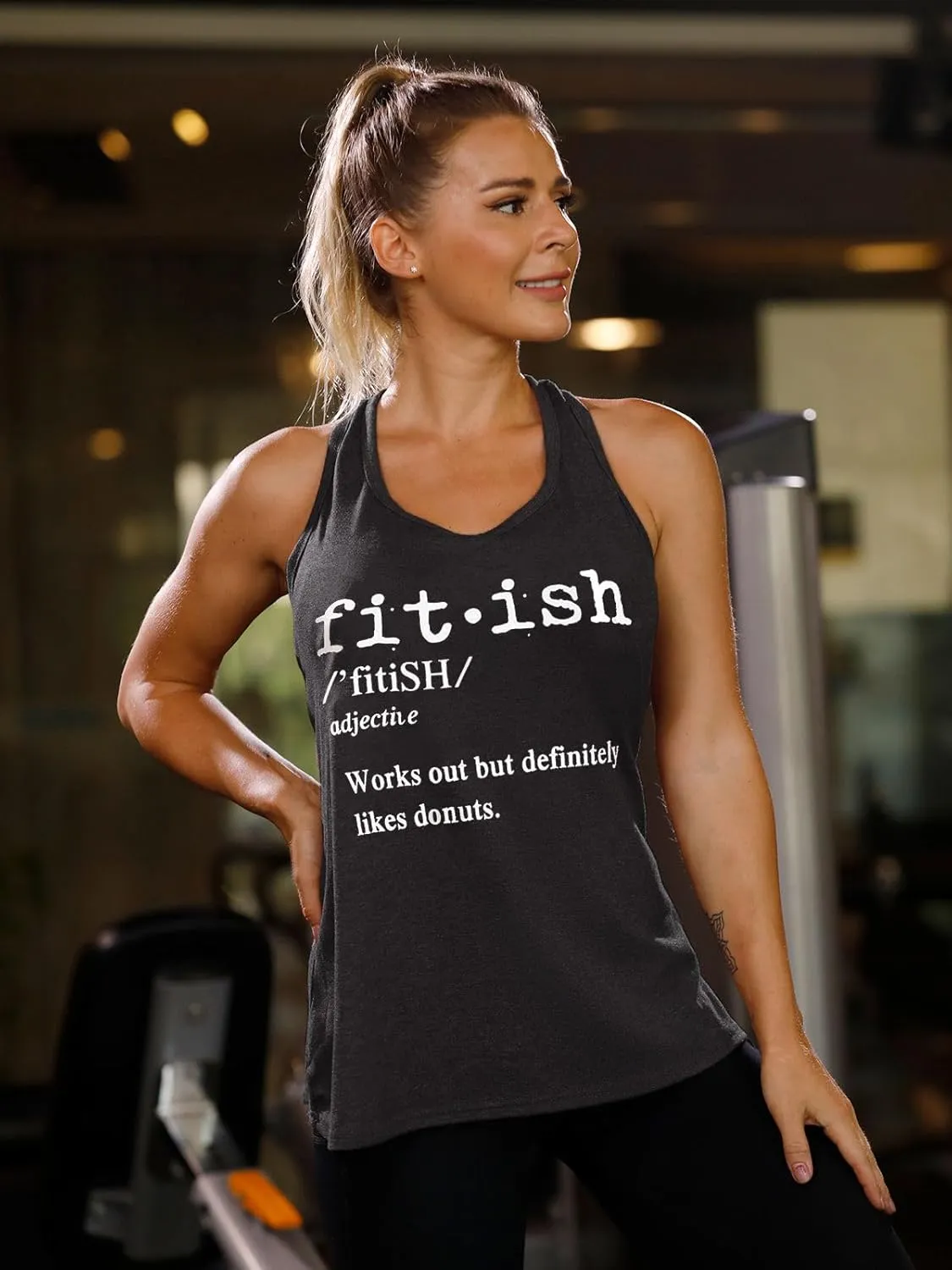 IRISGOD Womens Workout Tank Tops Summer Graphic Twisted Back Sleeveless Tops Athletic Gym Shirts