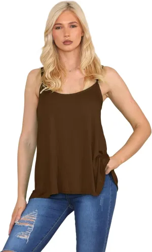 Janisramone Vest for Women | New Plain Stretchy Sleeveless Camisole Summer Tank Tops Women | Ideal Womens Summer Tops