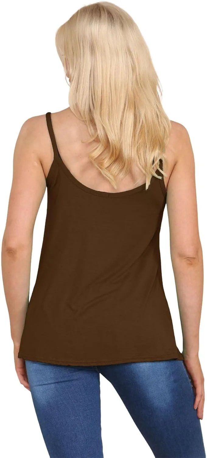Janisramone Vest for Women | New Plain Stretchy Sleeveless Camisole Summer Tank Tops Women | Ideal Womens Summer Tops